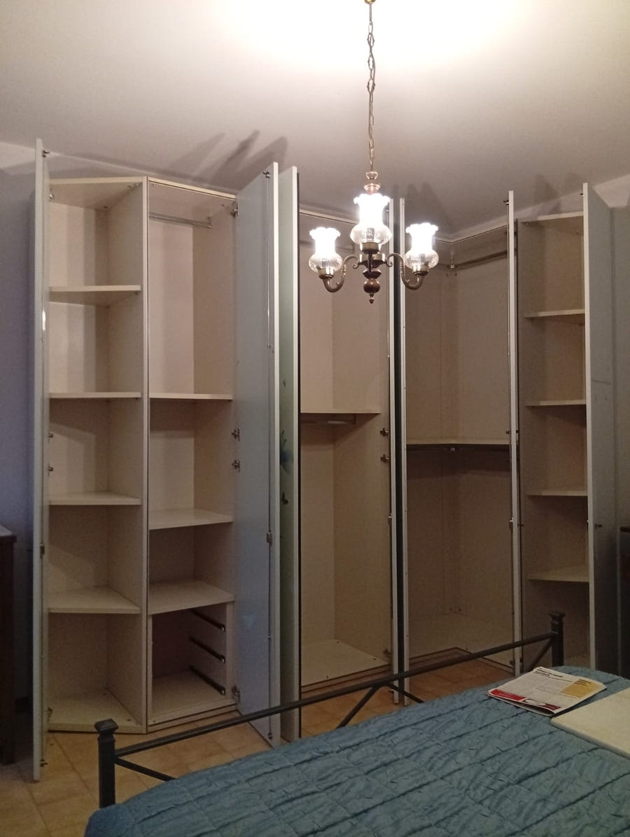 Armadio da camera angolare